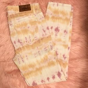 Like-new straight-leg color denim size 28